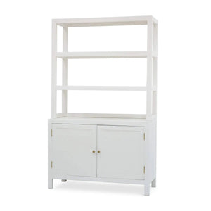 Kagu Open Hutch w/ Raffia-Blue Hand Home