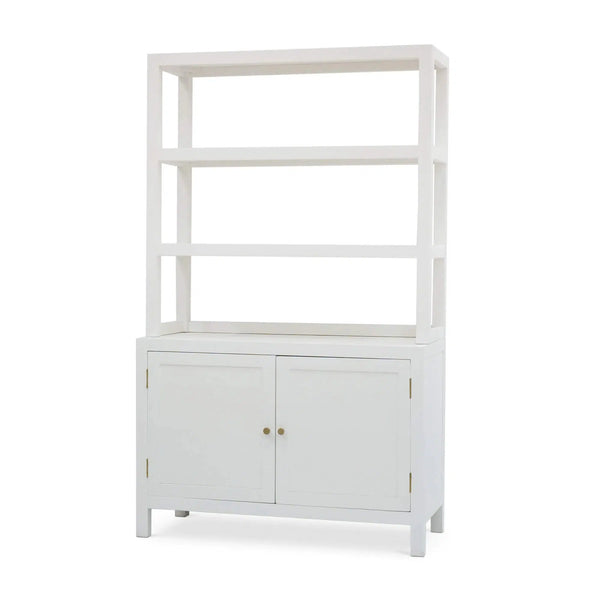 Kagu Open Hutch w/ Raffia-Blue Hand Home