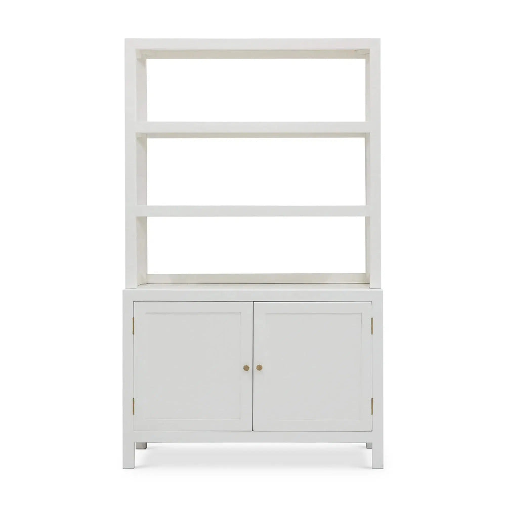 Kagu Open Hutch w/ Raffia-Blue Hand Home