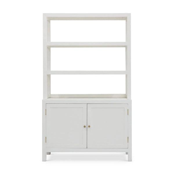 Kagu Open Hutch w/ Raffia-Blue Hand Home