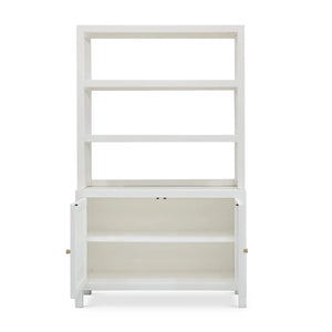 Kagu Open Hutch w/ Raffia-Blue Hand Home