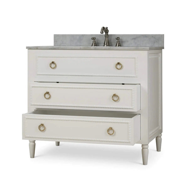 Cholet Single Vanity w/ Sink & Marble Top-Blue Hand Home