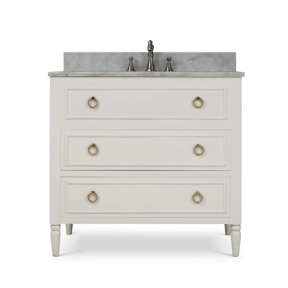 Cholet Single Vanity w/ Sink & Marble Top-Blue Hand Home