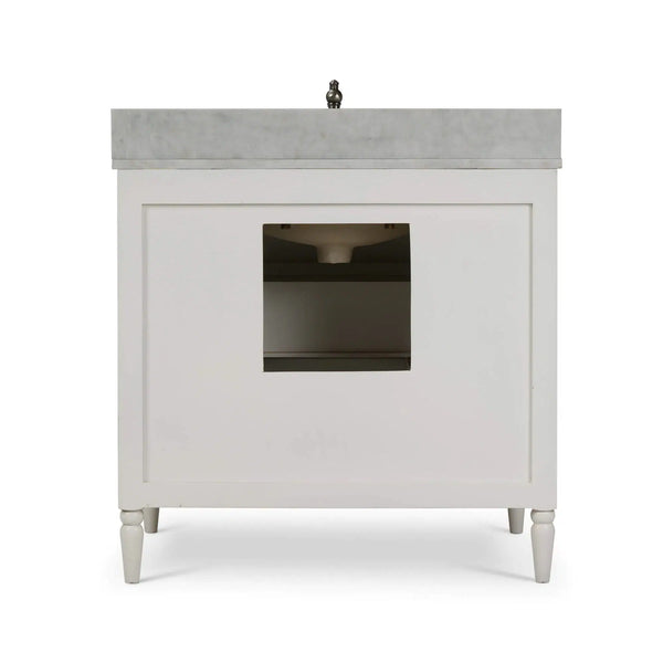 Cholet Single Vanity w/ Sink & Marble Top-Blue Hand Home