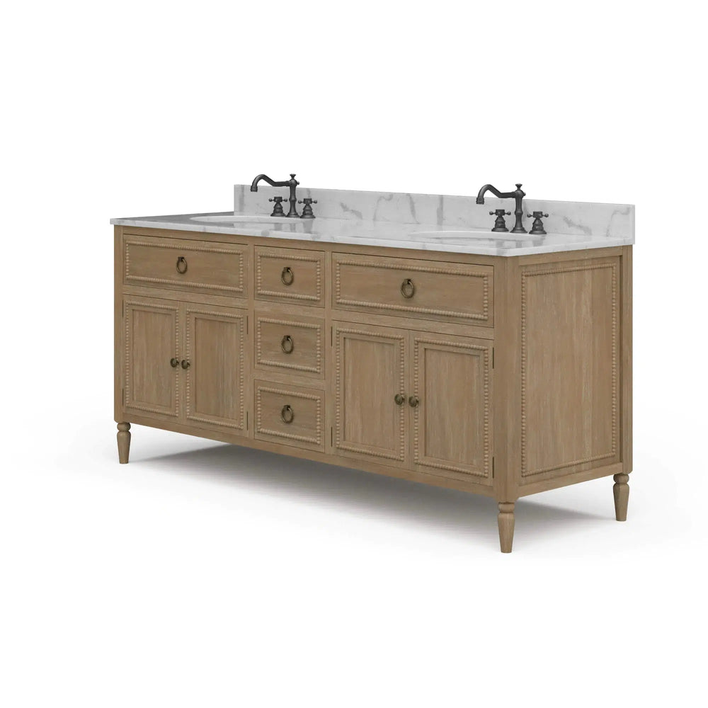 Cholet Double Vanity w/ Sink & Marble Top-Blue Hand Home