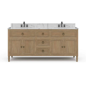 Cholet Double Vanity w/ Sink & Marble Top-Blue Hand Home