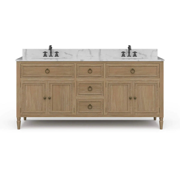 Cholet Double Vanity w/ Sink & Marble Top-Blue Hand Home