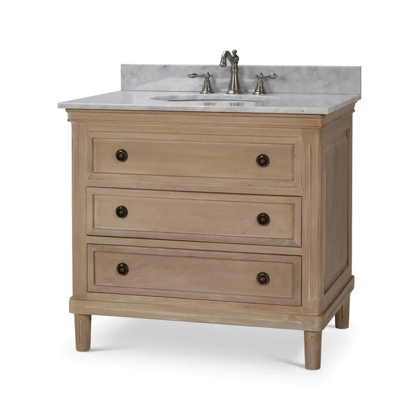 Hayward Single Vanity w/ Sink & Marble Top-Blue Hand Home