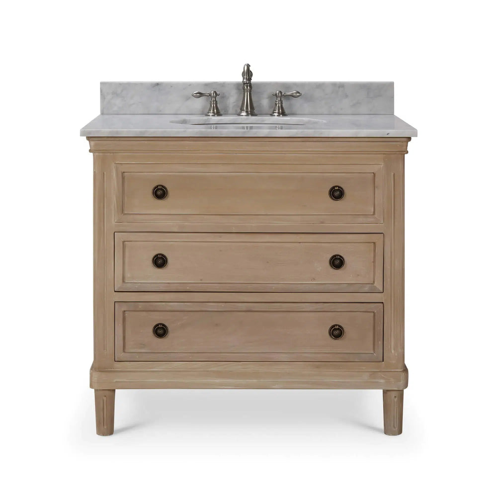 Hayward Single Vanity w/ Sink & Marble Top-Blue Hand Home
