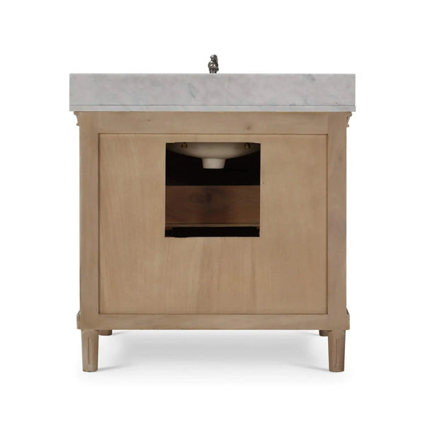 Hayward Single Vanity w/ Sink & Marble Top-Blue Hand Home