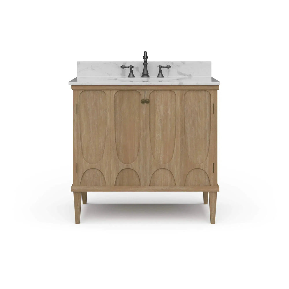 Eclipse Single Vanity w/ Sink & Marble Top-Blue Hand Home