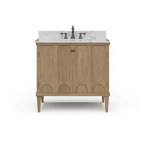 Eclipse Single Vanity w/ Sink & Marble Top-Blue Hand Home