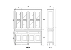 Hayward Display Cabinet-Blue Hand Home
