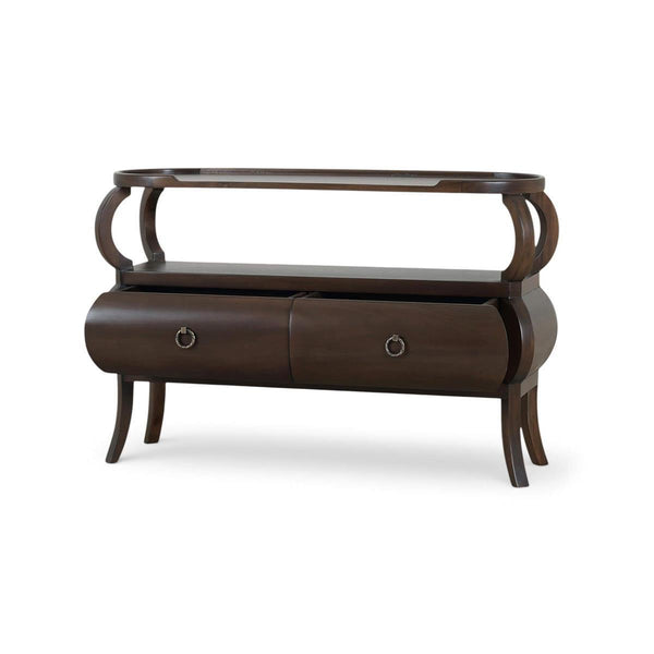 Savannah Console Table w/ 2 Drawers in Walnut-Blue Hand Home