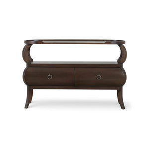 Savannah Console Table w/ 2 Drawers in Walnut-Blue Hand Home