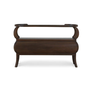 Savannah Console Table w/ 2 Drawers in Walnut-Blue Hand Home