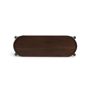 Savannah Console Table w/ 2 Drawers in Walnut-Blue Hand Home