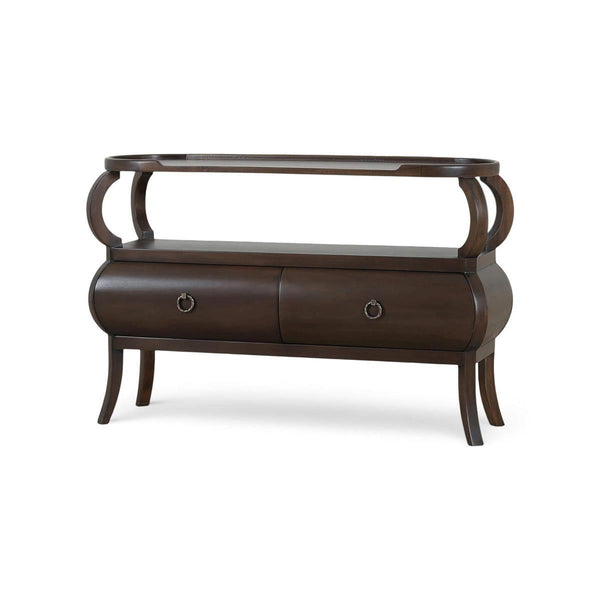 Savannah Console Table w/ 2 Drawers in Walnut-Blue Hand Home