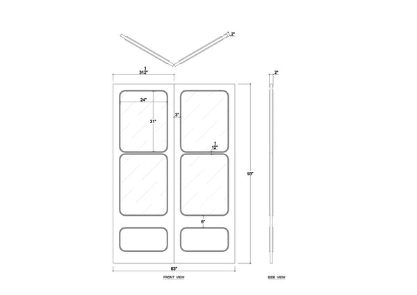 Victoria Room Divider-Blue Hand Home