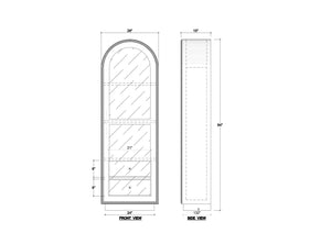 Vannes Single Door Display Cabinet-Blue Hand Home