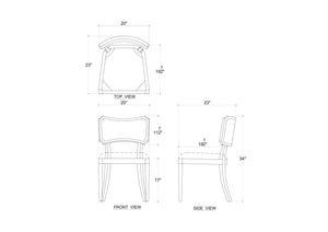 Linea Dining Chair-Blue Hand Home