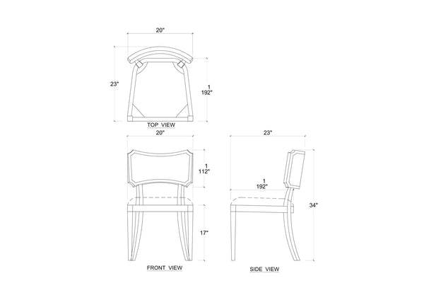 Linea Dining Chair-Blue Hand Home
