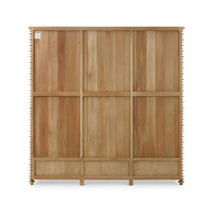 Milano Bookcase w/ 3 Glass Doors-Blue Hand Home