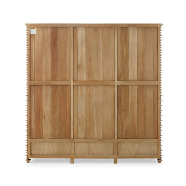 Milano Bookcase w/ 3 Glass Doors-Blue Hand Home