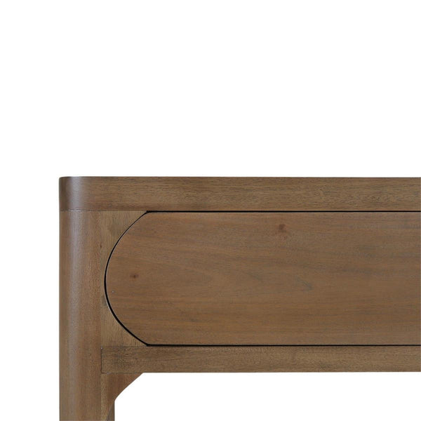Corte Open Console Table w/ 2 Drawers in Straw Wash-Blue Hand Home