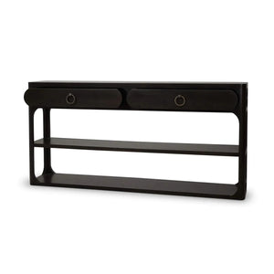 Corte Open Console Table w/ 2 Drawers-Blue Hand Home