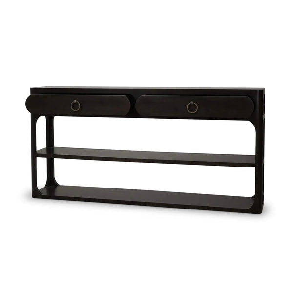 Corte Open Console Table w/ 2 Drawers-Blue Hand Home