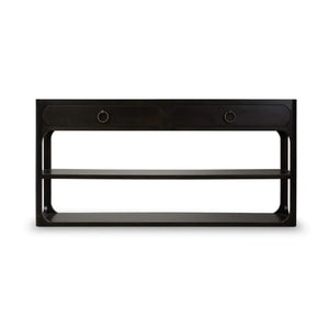 Corte Open Console Table w/ 2 Drawers-Blue Hand Home