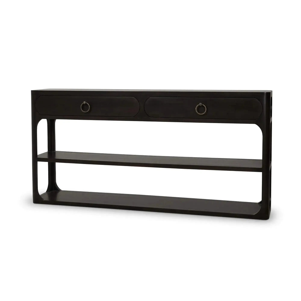 Corte Open Console Table w/ 2 Drawers-Blue Hand Home