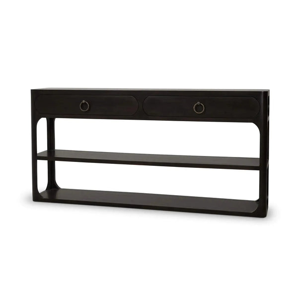 Corte Open Console Table w/ 2 Drawers-Blue Hand Home