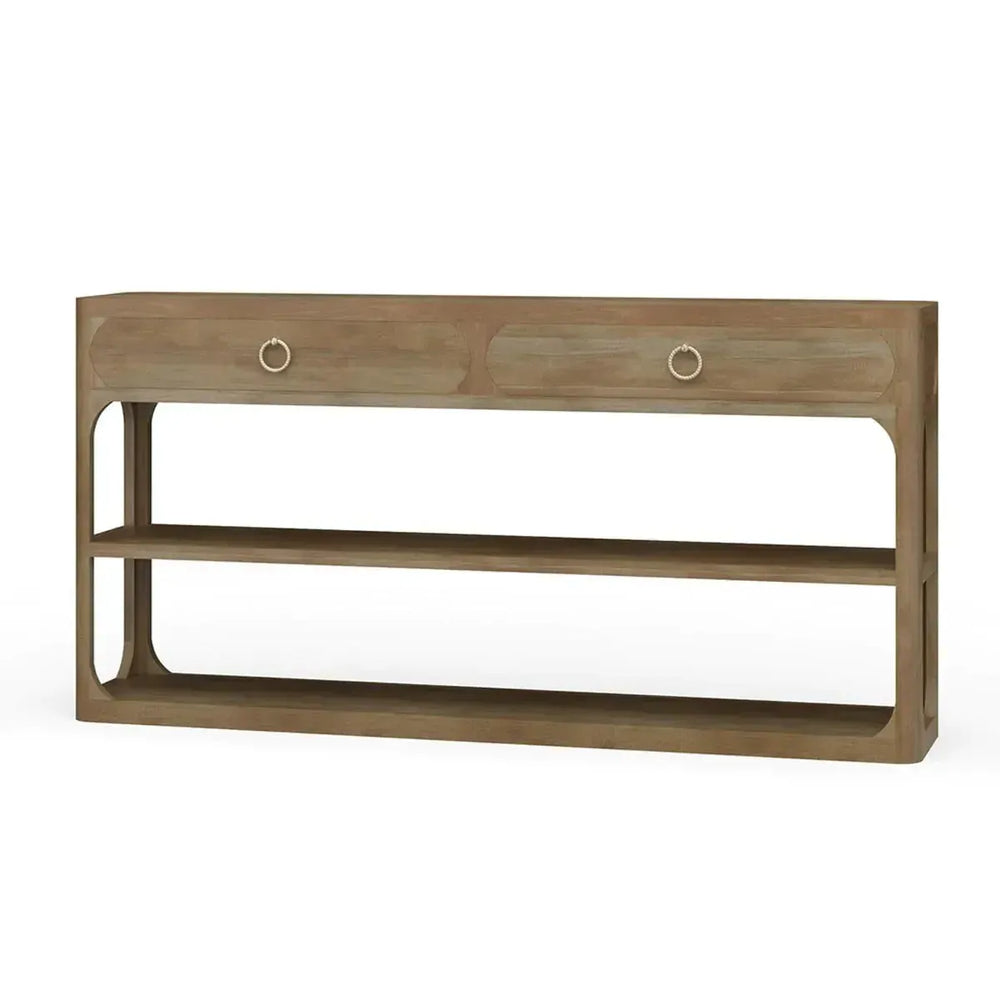 Corte Open Console Table w/ 2 Drawers-Blue Hand Home
