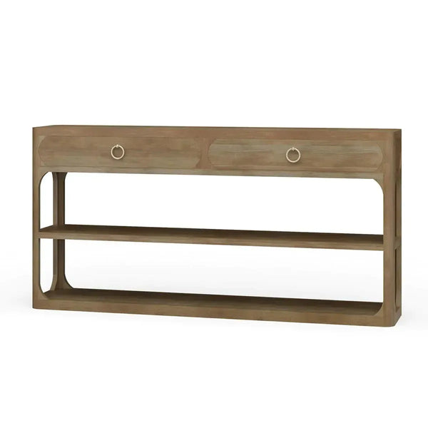 Corte Open Console Table w/ 2 Drawers-Blue Hand Home