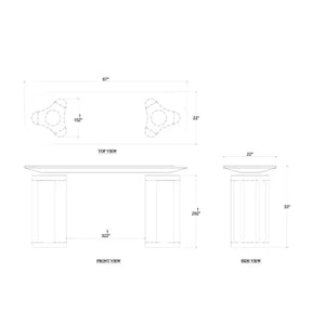 Victoria Console Table-Blue Hand Home