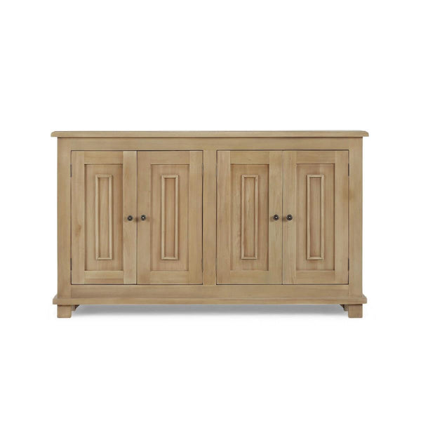 Osborne Narrow 4 Door Sideboard in Fruitwood-Blue Hand Home