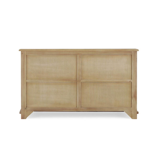Osborne Narrow 4 Door Sideboard in Fruitwood-Blue Hand Home