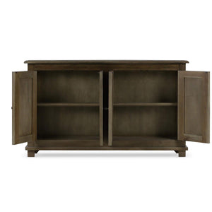 Osborne Narrow 4 Door Sideboard in Straw Wash-Blue Hand Home