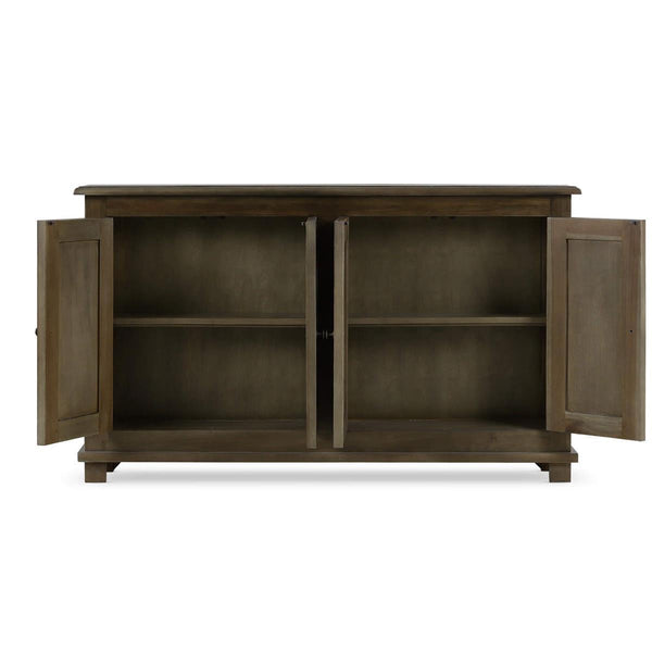 Osborne Narrow 4 Door Sideboard in Straw Wash-Blue Hand Home