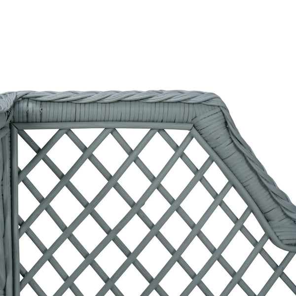 Rabana High Back Rattan Loveseat-Blue Hand Home