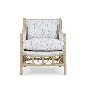 Rabana Rattan Chair in Natural Rattan w/ Whisper Word Fabric Cushion