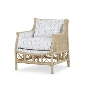 Rabana Rattan Chair in Natural Rattan w/ Whisper Word Fabric Cushion
