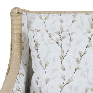 Rabana Rattan Chair in Natural Rattan w/ Whisper Word Fabric Cushion