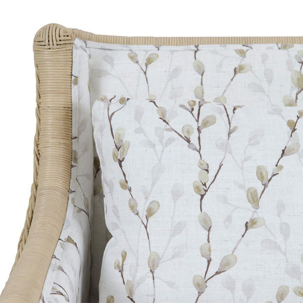 Rabana Rattan Chair in Natural Rattan w/ Whisper Word Fabric Cushion