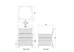 Oceana Rattan Chair-Blue Hand Home