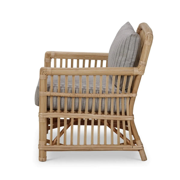 Oceana Rattan Chair-Blue Hand Home