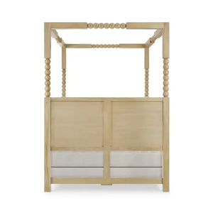 Cholet Poster Queen Bed In Fruitwood-Blue Hand Home