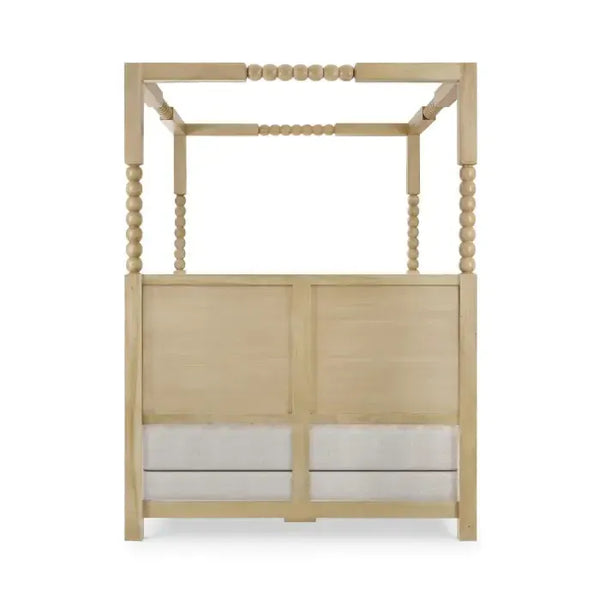 Cholet Poster Queen Bed In Fruitwood-Blue Hand Home